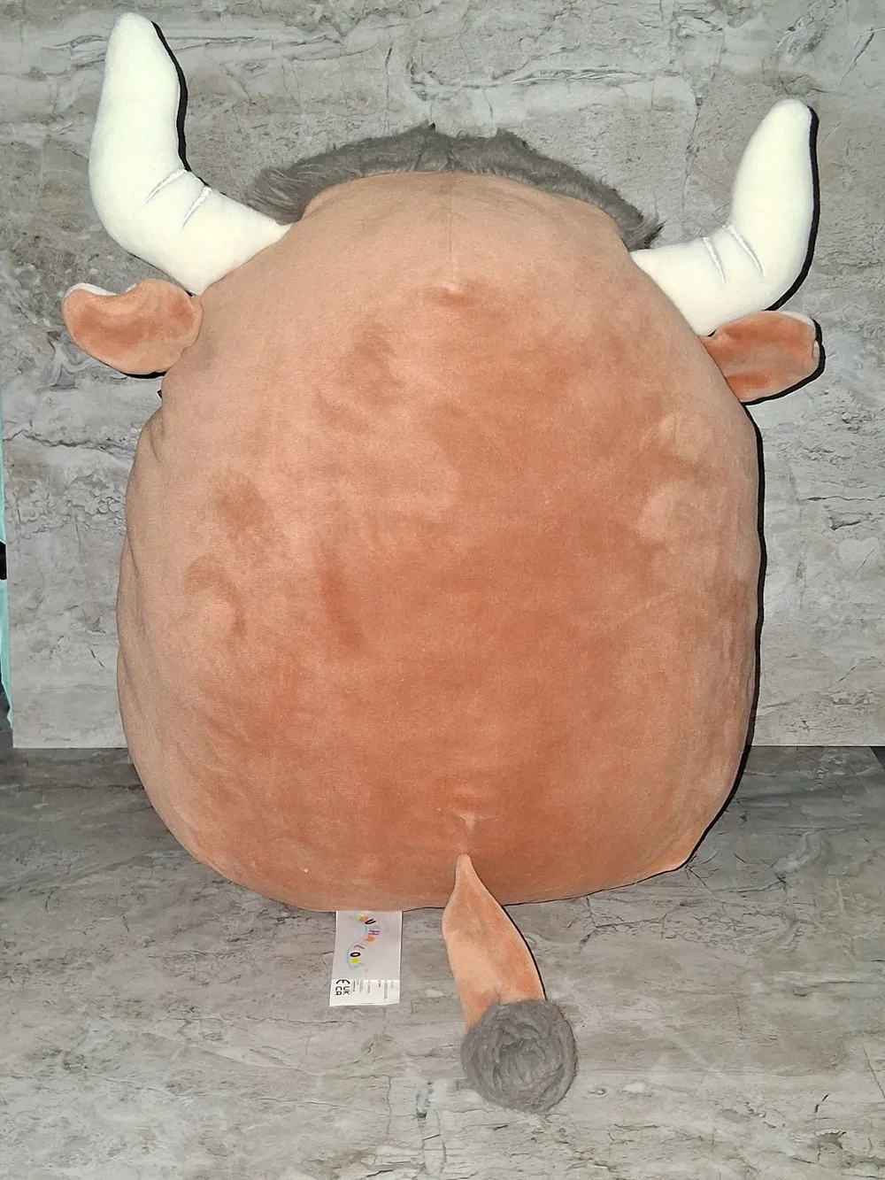 Squishmallows SHEP The Highland Cow  Brown & Cream Plush w/ Yellow Nose Ring 12